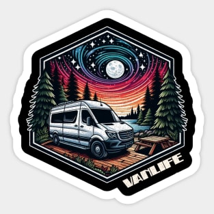 Sprinter camper night sky Sticker